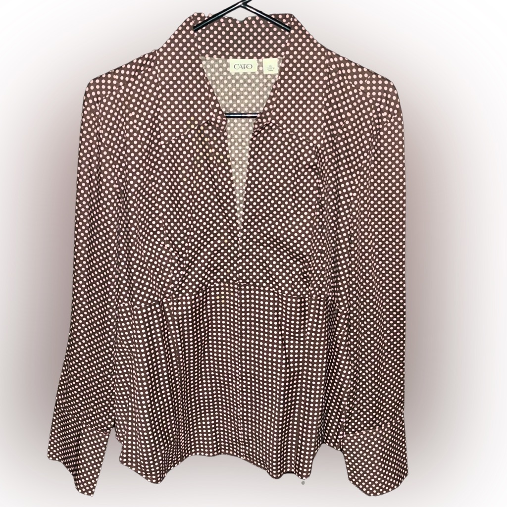 Womens Long Sleeve Hook And Eye Shirt